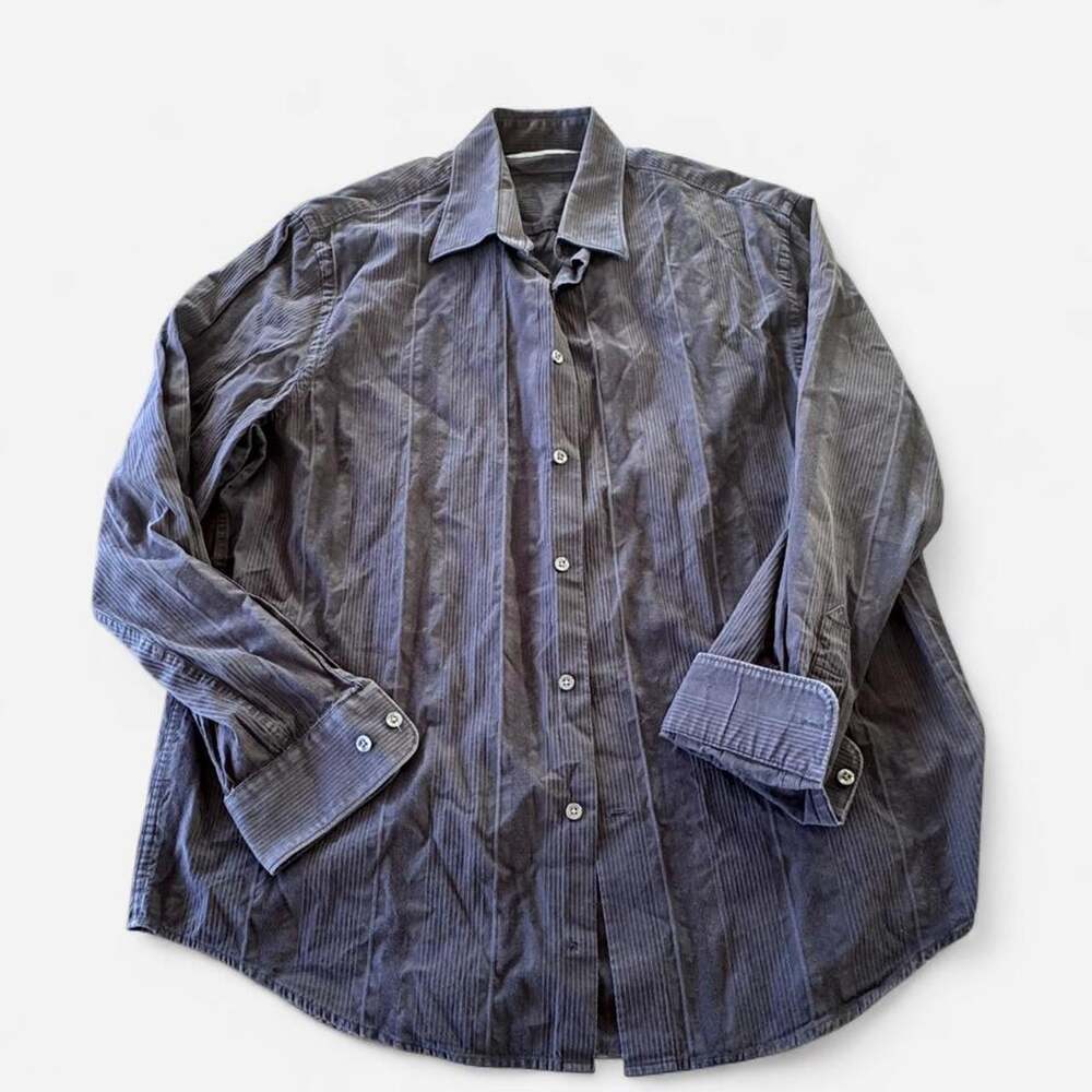 Perry Ellis Men's Black and Navy Shirt